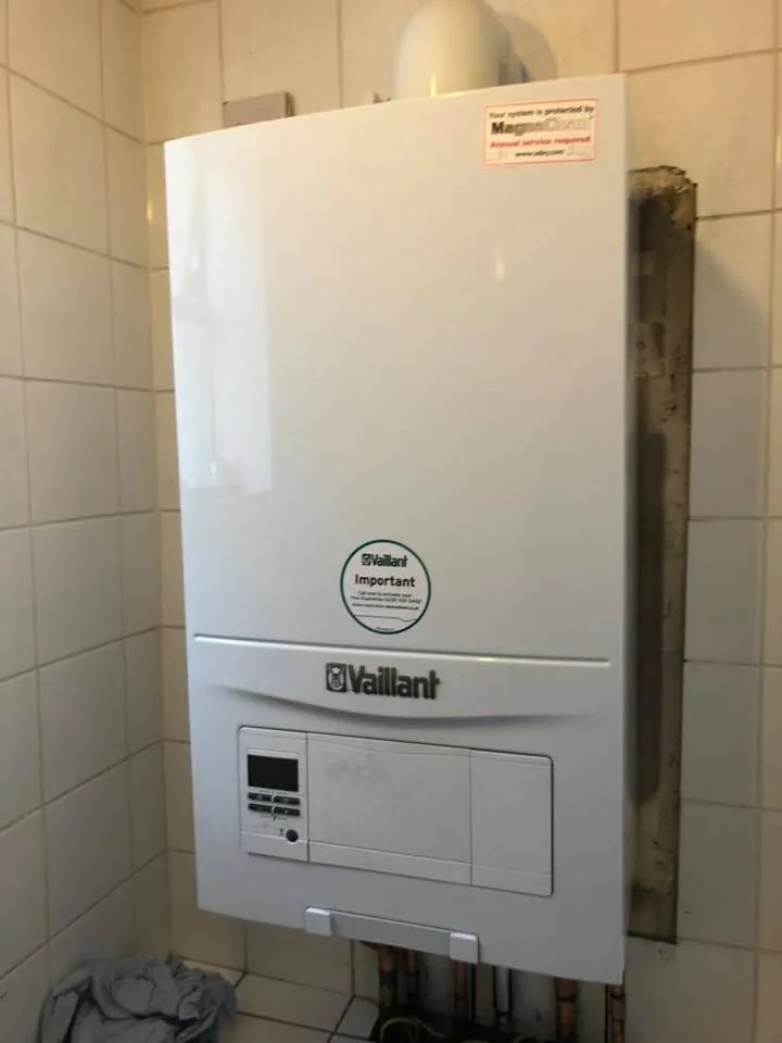 Boiler protected by a magnetic system filter